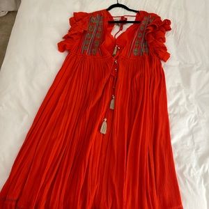 Free People Red Boho Dress